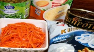 Корейская морковка с сухариками