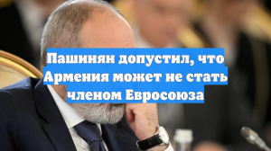 Пашинян допустил, что Армения может не стать членом Евросоюза