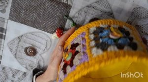 корзиночка для моих клубочков, связалась в рамках сп-дама сдавала в багаж...