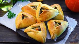 Яркая и сытная начинка. ПИРОЖКИ С ТЫКВОЙ, ПТИЦЕЙ И ГРИБАМИ