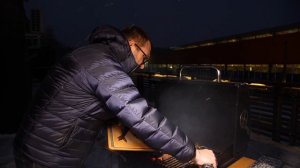 Готовим скумбрию на угольном гриле