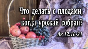 21.09.2025 "Что делать с плодами, когда урожай собран?" Лк 12:16-21 Игнатов Илья