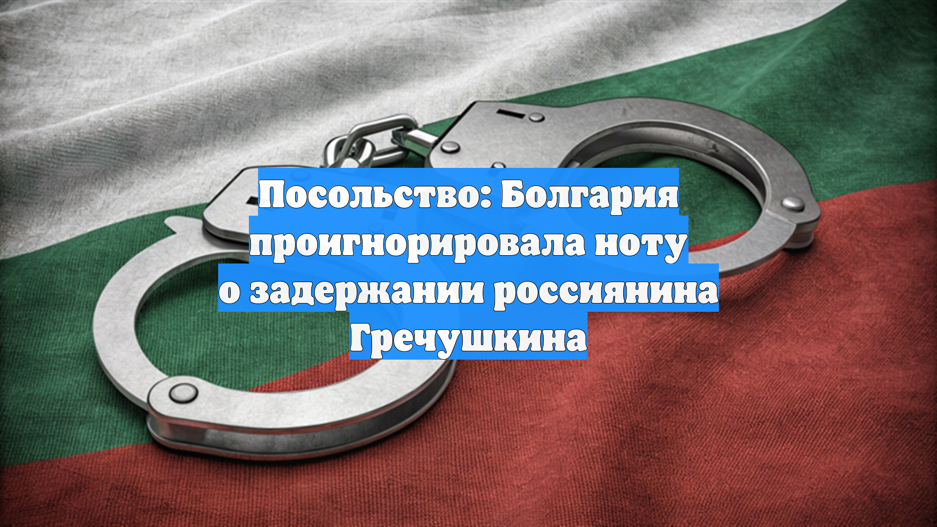 Посольство: Болгария проигнорировала ноту о задержании россиянина Гречушкина