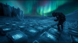 Frozen Data Tablets ❄️ 2-Hour Dark Ambient ｜ Alien Glyphs & Ice Moon ｜ Aurora Reflections