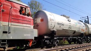 Электровоз ВЛ11М-291Б/282 с грузовым поездом