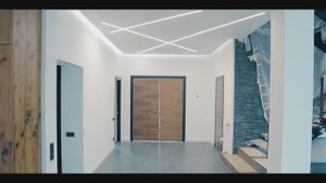 Светодизайн в холле | SWG | световые линии в потолке, парящая подсветка