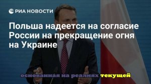 Сикорский: Польша надеется на согласие России прекратить огонь на Украине