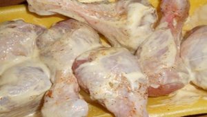 Куриные ножки с рисом в рукаве