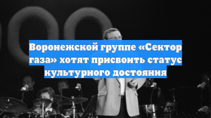 Воронежской группе «Сектор газа» хотят присвоить статус культурного достояния