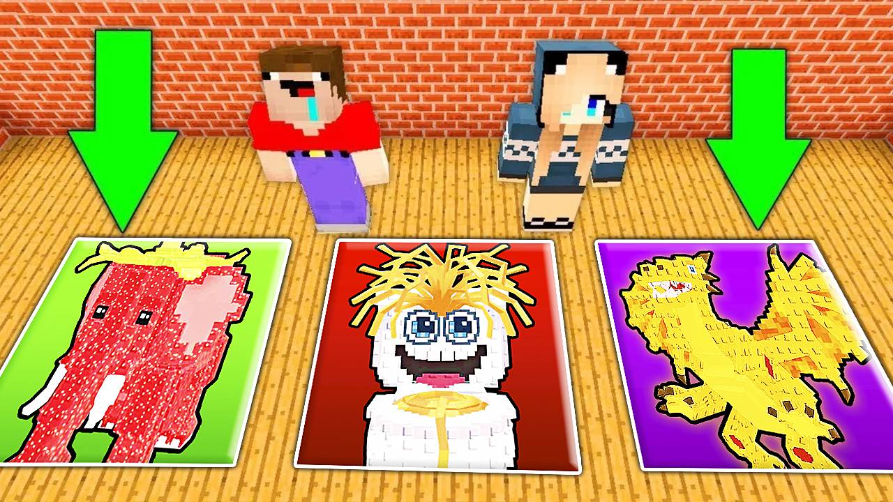 НУБ И ДЕВУШКА ПРО НАШЛИ НОВЫЕ ЯМЫ В МАЙНКРАФТ КЛУБНИЧНЫЙ СЛОН, СПАГЕТТИ ТУАЛЕТТИ И КАННЕЛОНИ ДРАКОНИ смотреть онлайн