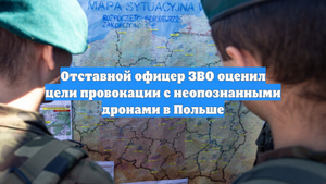 Отставной офицер ЗВО оценил цели провокации с неопознанными дронами в Польше