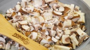 Картофель жареный с грибами