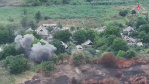 Экипаж танка Т-80БВМ с закрытой огневой позиции уничтожил ПУ БПЛА ВСУ на подступах к Красноармейску