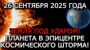 МАГНИТНЫЕ БУРИ 26 СЕНТЯБРЯ 2025: NASA ПРЕДУПРЕЖДАЕТ: ШТОРМ НЕ ОТСТУПАЕТ!