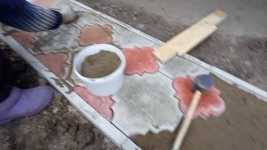 Укладка брусчатки.