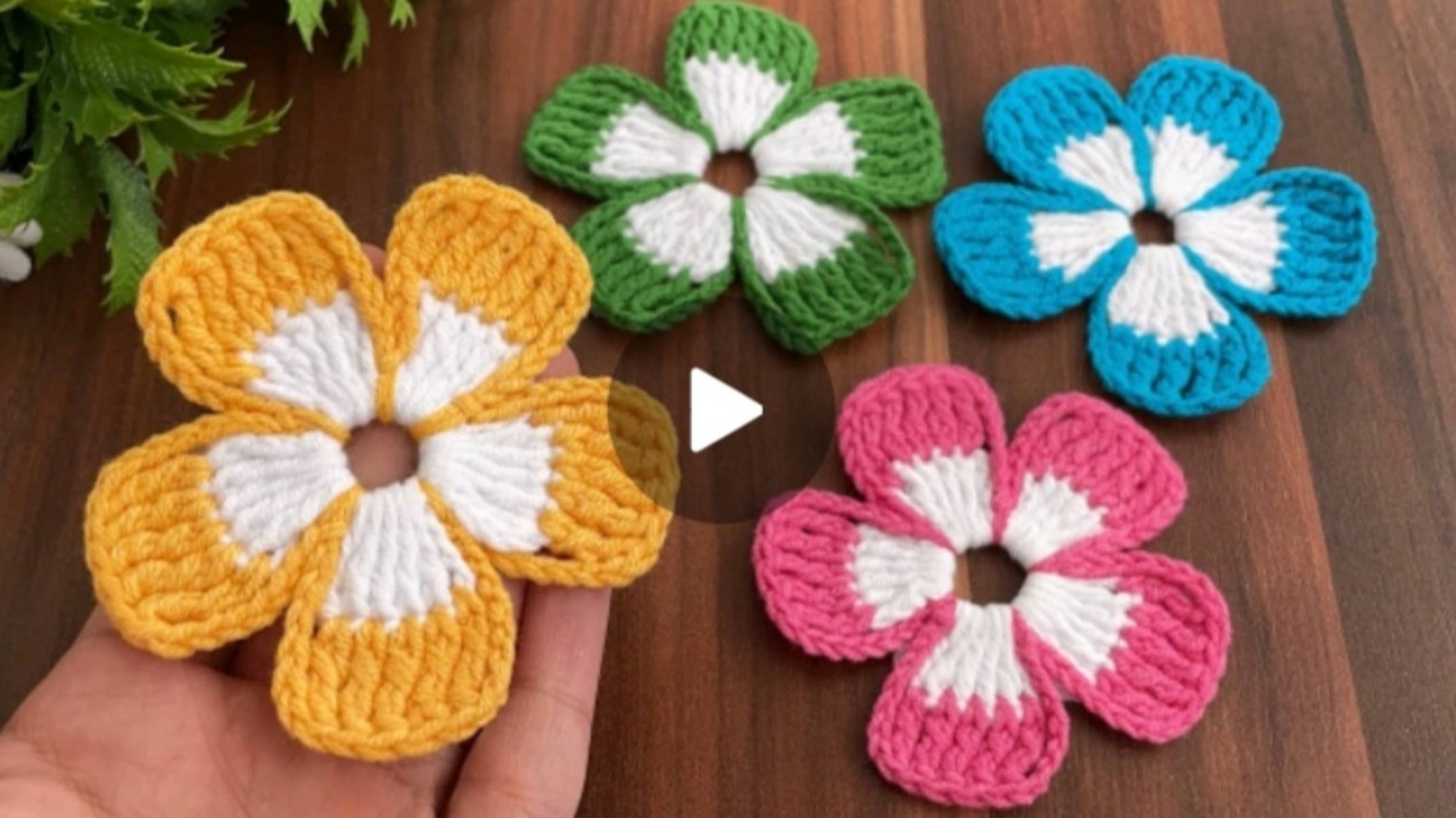 Цветочек крючком #всевжизнисвязано #вязаниекрючком