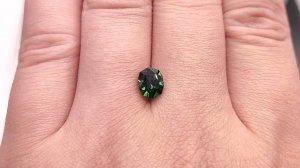 Хром-Турмалин, фантазийный 1.24 ct. Танзания + гемм. заключение