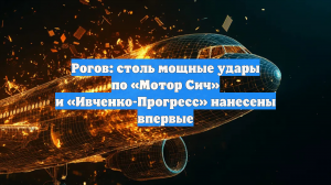 Рогов: столь мощные удары по «Мотор Сич» и «Ивченко-Прогресс» нанесены впервые