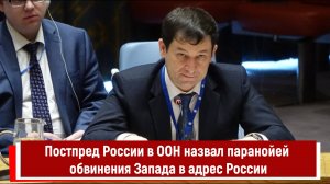 Постпред России в ООН назвал паранойей обвинения Запада в адрес России