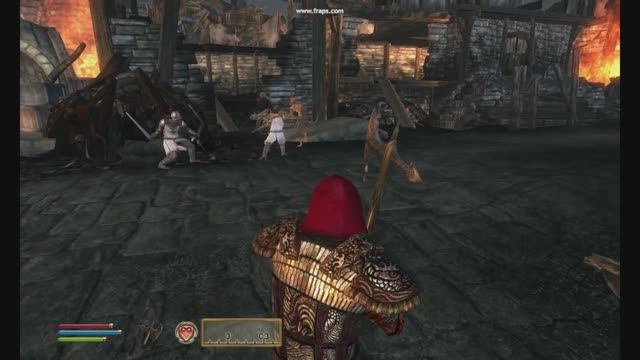 Oblivion c кучей модов -  сражения 14