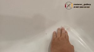 Реставрация повреждения на акриловой ванне