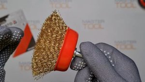 Щетка-крацовка 75 мм проволочная чашка со стержнем Yato YT-4750