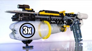 Мощный пневматический дробовик Lego с 3 стволами