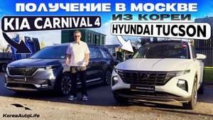 Обзор получения в Москве KIA Carnival 4 Signature и Hyundai Tucson 4WD Inspiration из Кореи