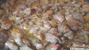 Картофель с куриной печенью