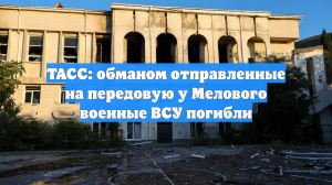 ТАСС: обманом отправленные на передовую у Мелового военные ВСУ погибли