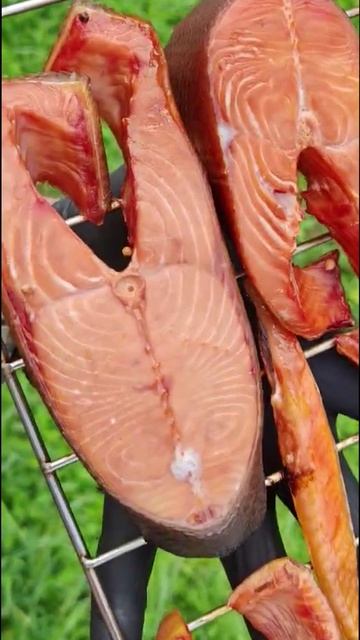 🐟Очень вкусные стейки КЕТЫ #копчение  #коптильня #рыба