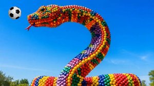 Волшебство шаров: змея оживает