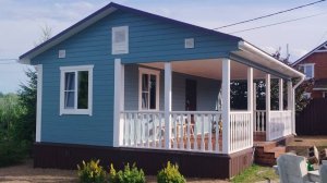 Русские плотники Строим с душой Баня любую болезнь из тела гонит! Чудесная баня с террасой 6х8 Истра