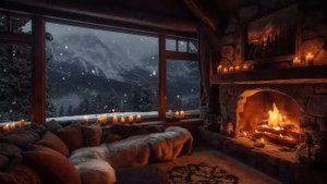 Fireplace Ambience with Soft Piano and Crackling Fire - Ideal for Study, Relaxation & Stress Relief