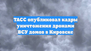 ТАСС опубликовал кадры уничтожения дронами ВСУ домов в Кировске