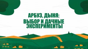 Арбуз, дыня: выбор и дачные эксперименты