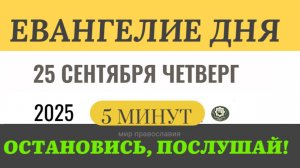 25 сентября четверг Евангелие дня 2025 с толкованием #евангелие (5 минут)