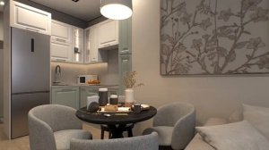 Бухта счастливая, видео-интерьер квартиры 48.29 м²