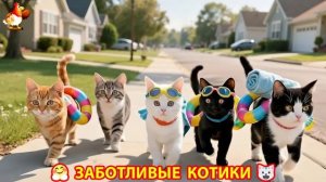 Заботливые котики спешат на помощь 😸😹😻 (360)