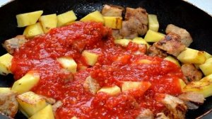 Картофель с мясом и брокколи