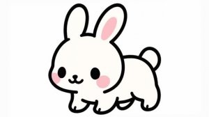КАК НАРИСОВАТЬ ОЧЕНЬ ЛЕГКОГО КАВАЙНОГО белого ушастого ЗАЙЦА🐇