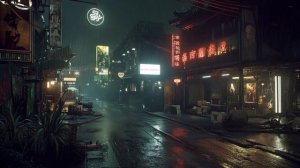 Neon Shadows - Cyberpunk Streets in the Rain - Ambient Sci-Fi Soundscape - 1 Hour