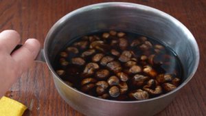 Картофель в духовке с белыми грибами и беконом