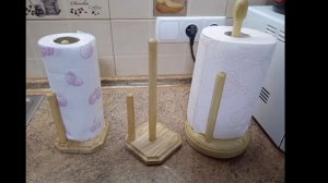 Подставка для кухонных полотенец, из бревна.