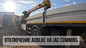 Отключение AdBlue на Jac Cummins