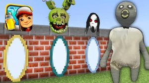 КАКОЙ СТРАШНЫЙ ПОРТАЛ ГРЕННИ ПЛАСТИЛИНОВЫЙ ЧЕЛОВЕЧЕК ВЫБЕРЕТ? Сабвей Серф, Спрингтрап и Слендерина