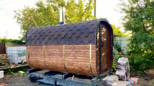 Отзыв заказчика о нашей бане-квадро 3,5х2,05 метра 😎