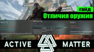 Active Matter отличие Реплицированного Обогащенного и обычного оружия