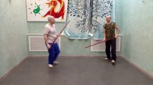 Ба Фан Хоу Цюань - палка - парная работа