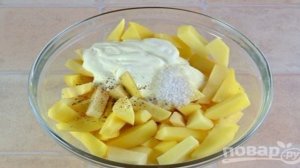 Картофель с курицей в духовке